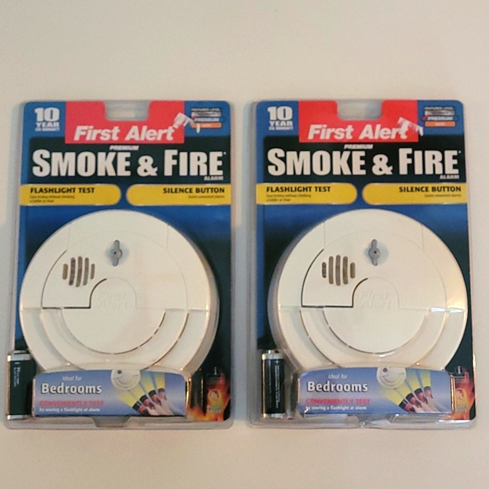 2 First Alert Premium Smoke and Fire Alarms